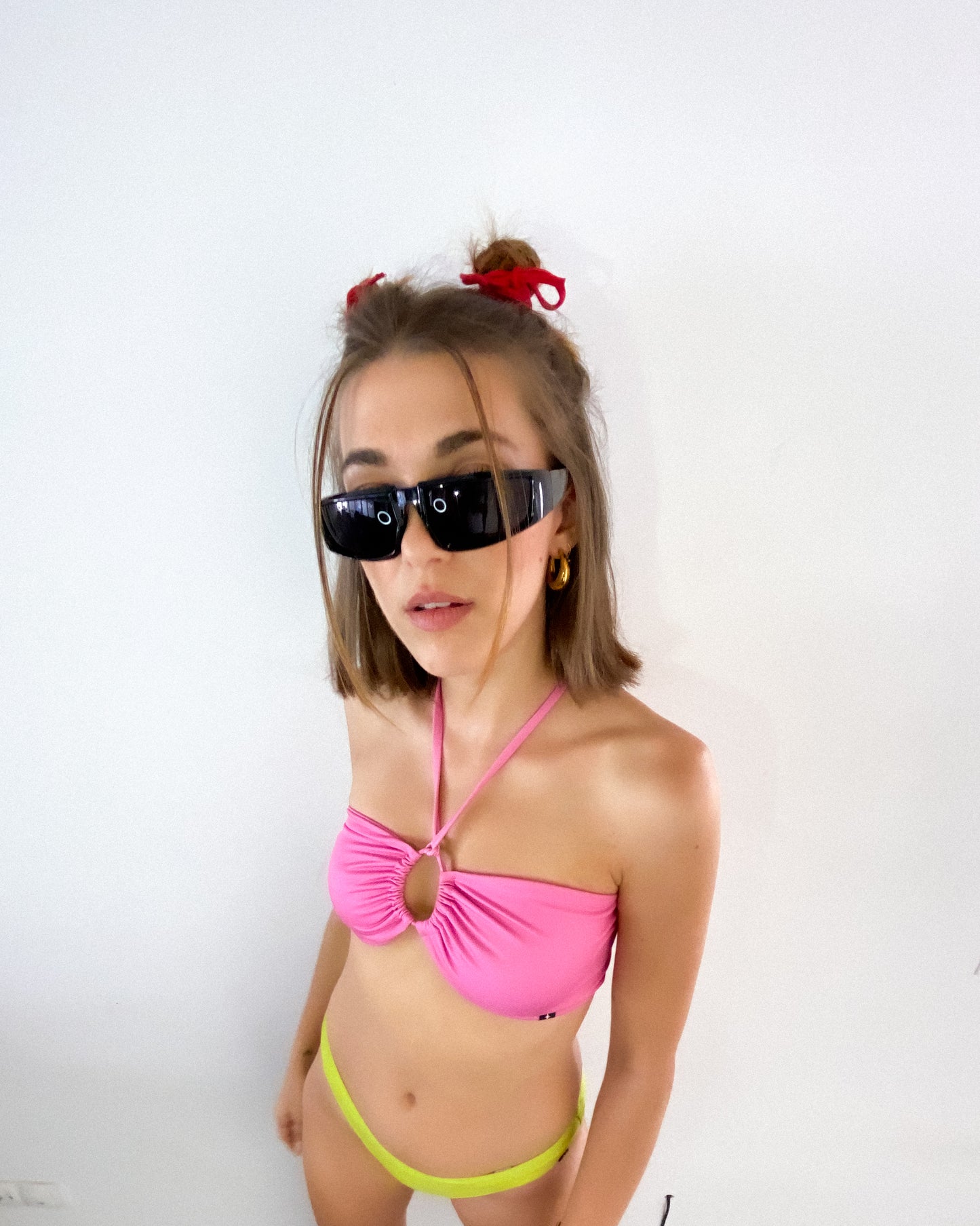 Bikini Top Halter - Tropical Pink